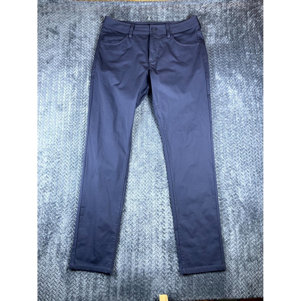 Rhone Commuter Five Pocket Pants Mens 33 Blue Stretch Mid Rise Straight Leg